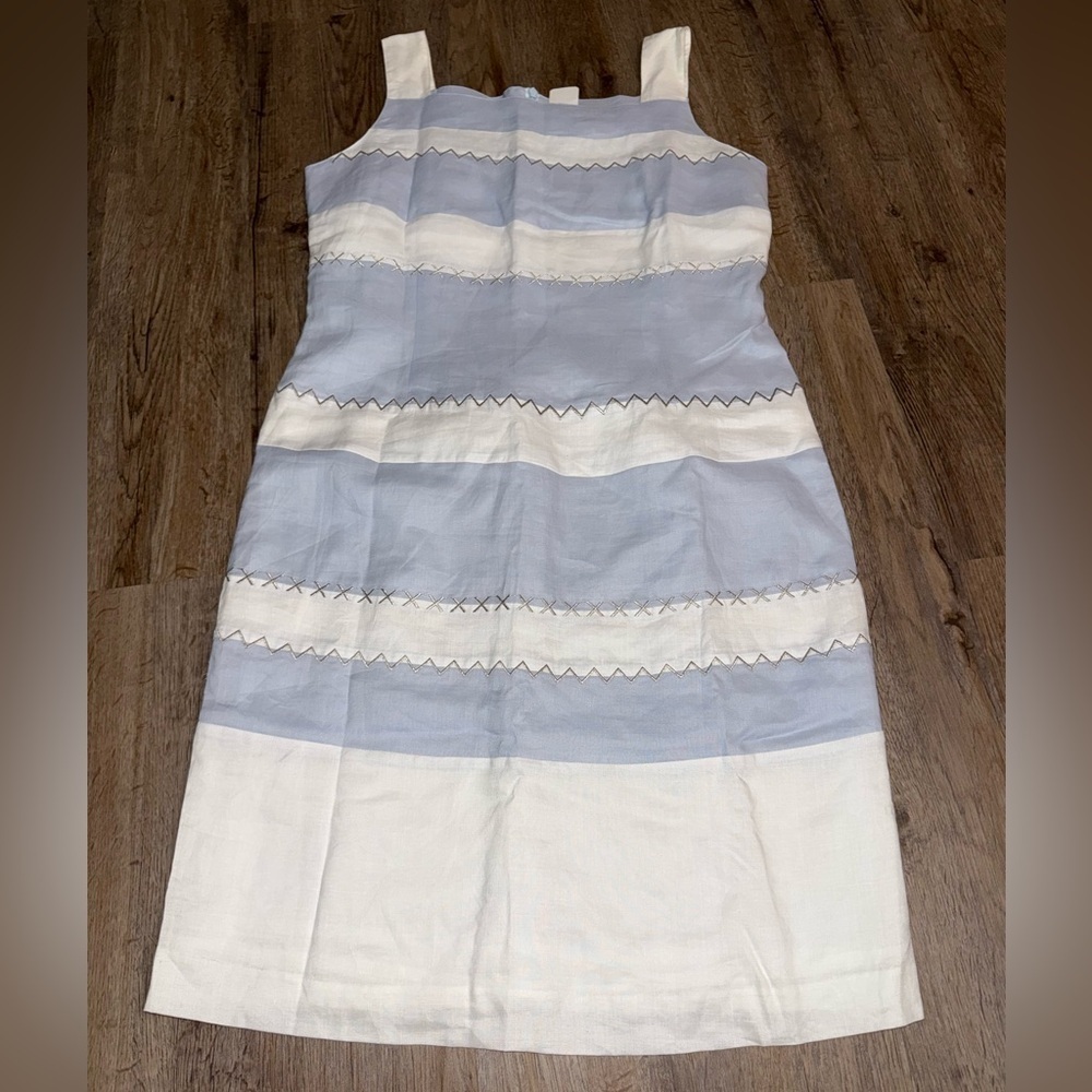Carry Back • 100% Linen Striped Dress - Picture 3 of 10